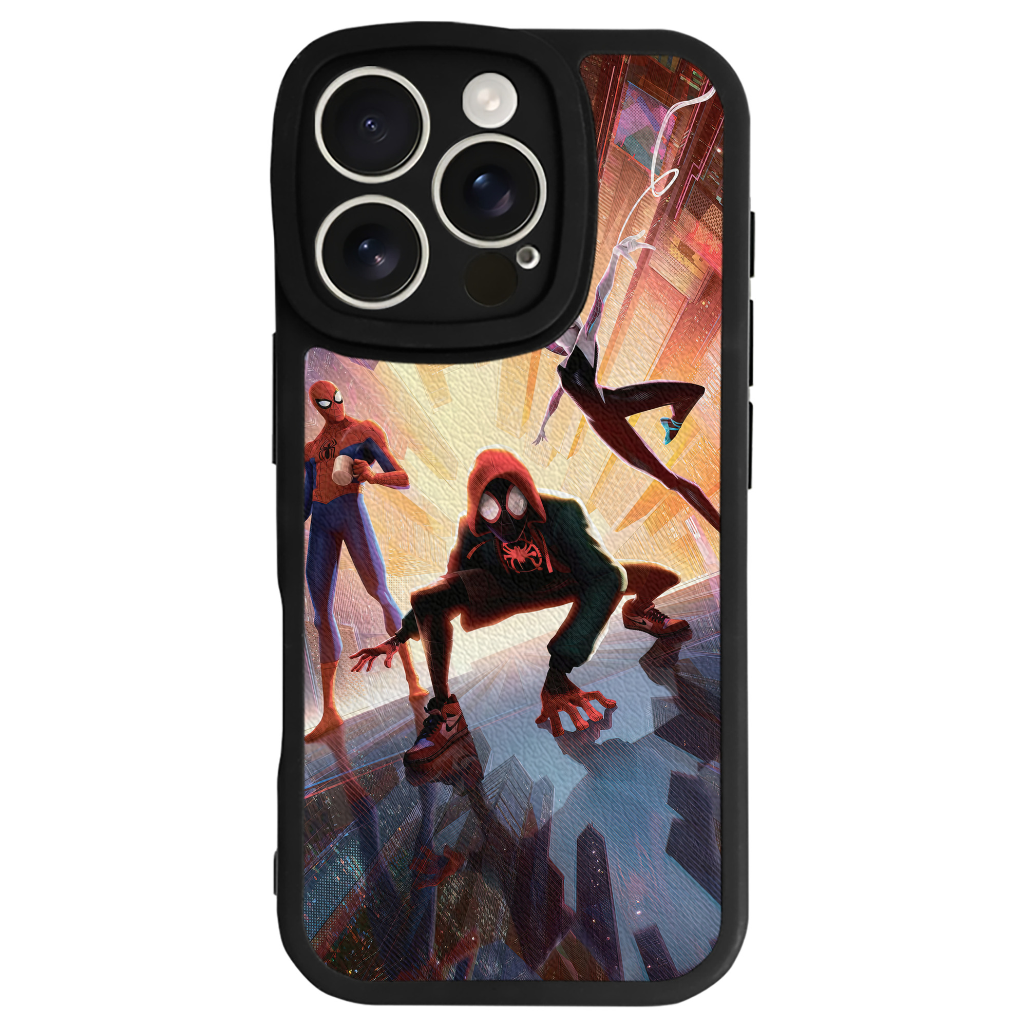 Spider Man スパイダーマン 【iPhone 16シリーズ対応】シリコンスマホケース（レザー調） 材質：シリコン
